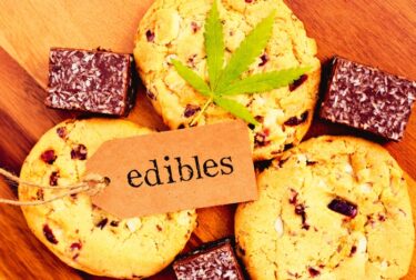 Marijuana - Cannabis - Medicinal Edibles - Cookies & Coconut Brownies, with tag and leaf