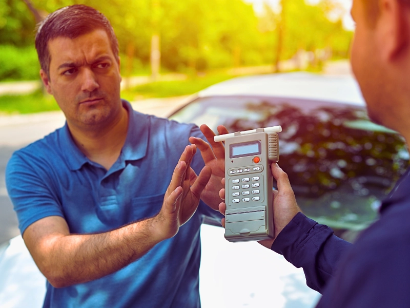 Driver due to being subject to test for alcohol content with use of breathalyzer. Challenging Field Sobriety Tests